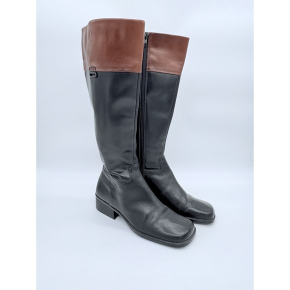 Enzo Angiolini EA Flexo Calf Square Toe Boots /90 Style Zipper Boots Size 7 - Picture 1 of 10